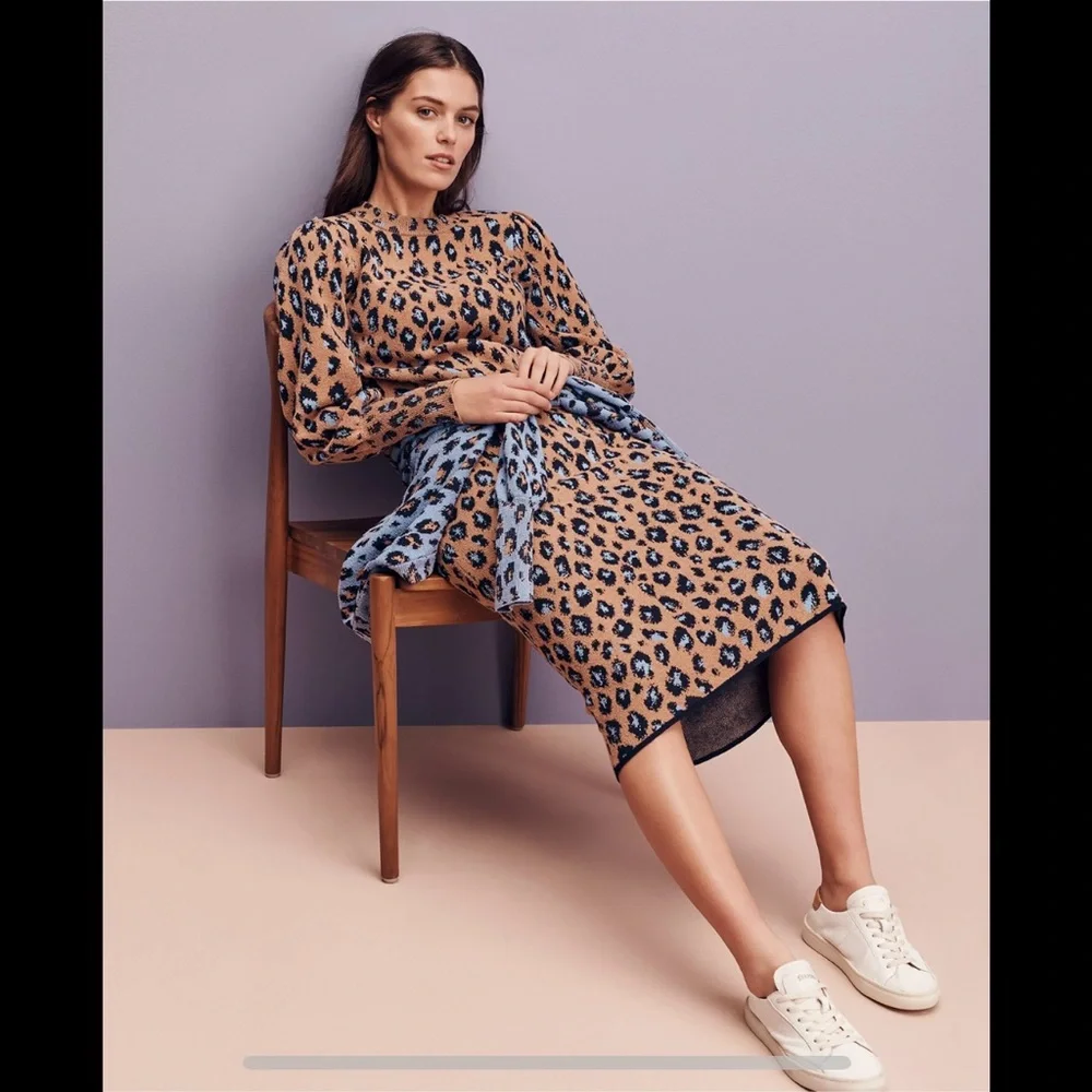 Ann Taylor Leopard Jacquard Sweater Set - Picture 7 of 7